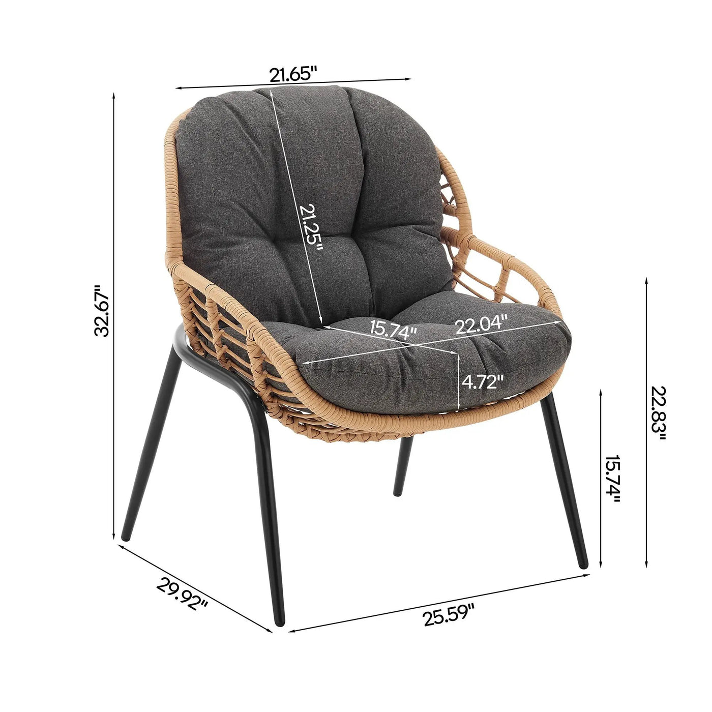Pine - 4 Piece Outdoor Conversation Set by HouseOfZazla
