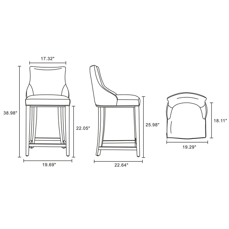 Shubert - Counter Stool - Ivory by HouseOfZazla