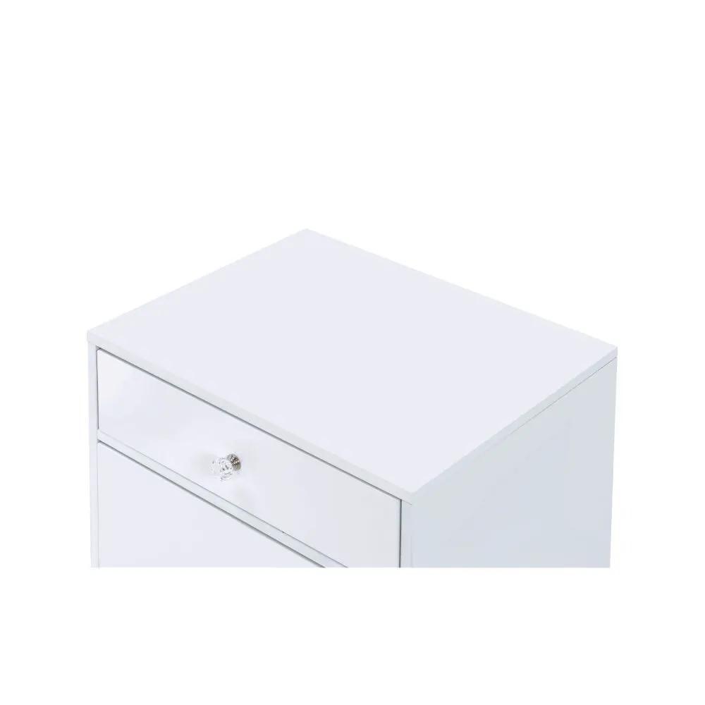 Ottey - Cabinet - White High Gloss & Gold by Unique Piece Furniture