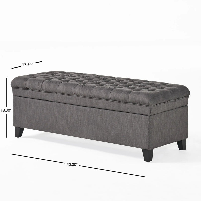 Juliana Storage Ottoman With Birch Legs by HouseOfZazla
