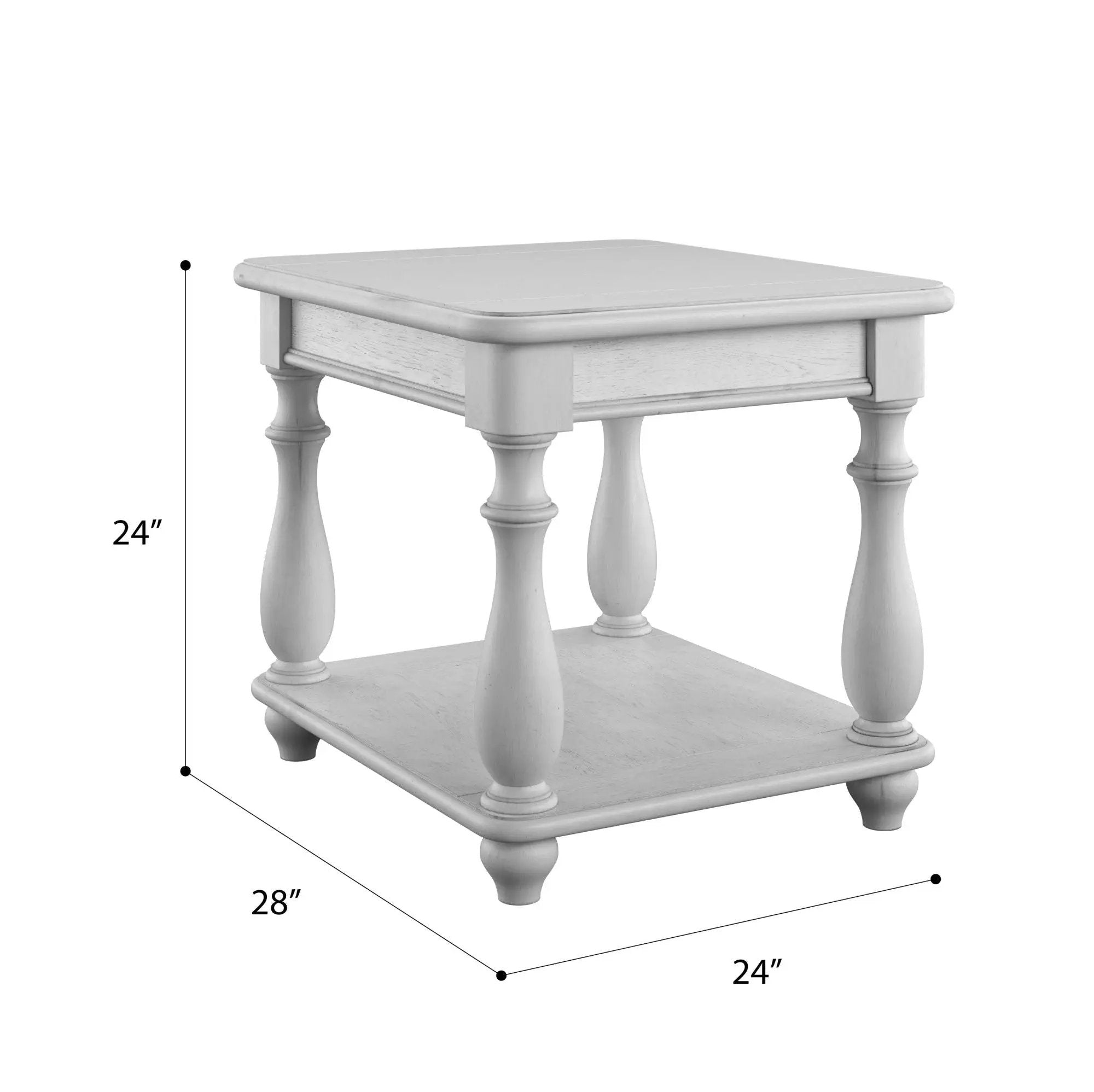 Square End Table - Gray by HouseOfZazla