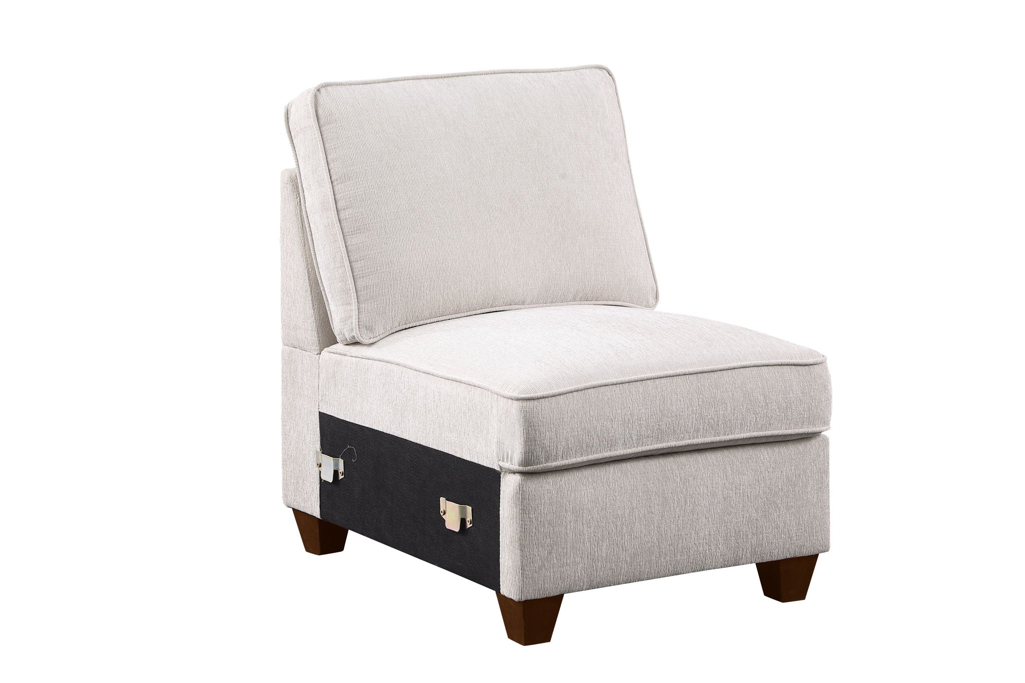 Rene - Sectional Sofa With Ottoman - Beige by HouseOfZazla