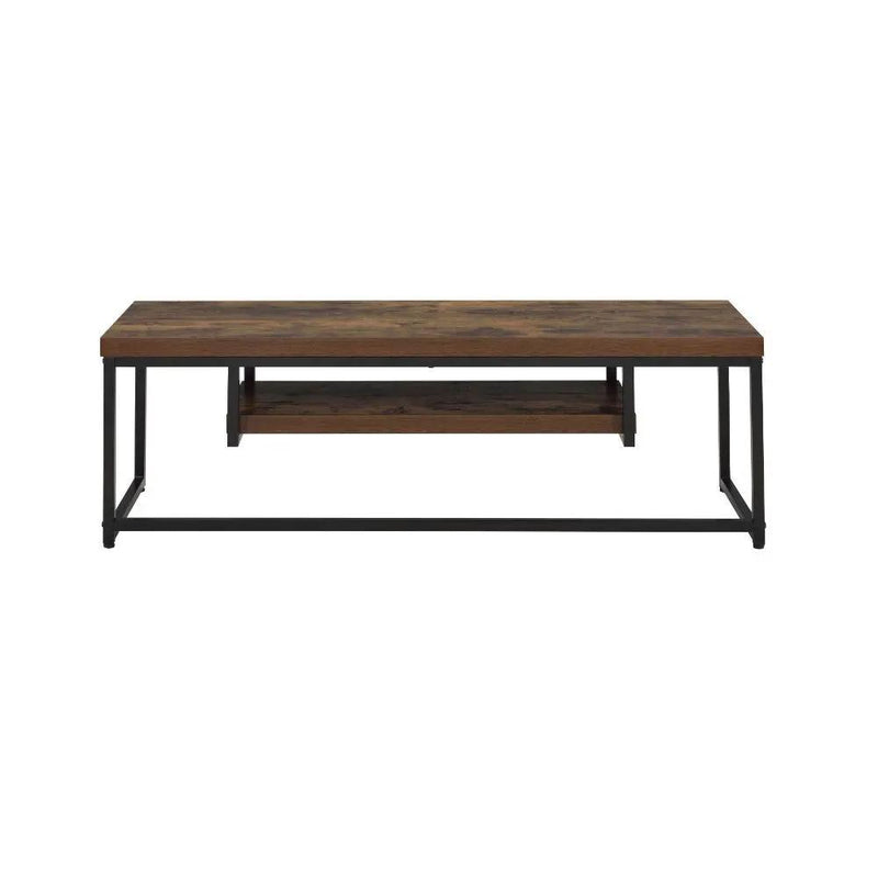 Bob - TV Stand - Weathered Oak & Black Metal by Unique Piece Furniture