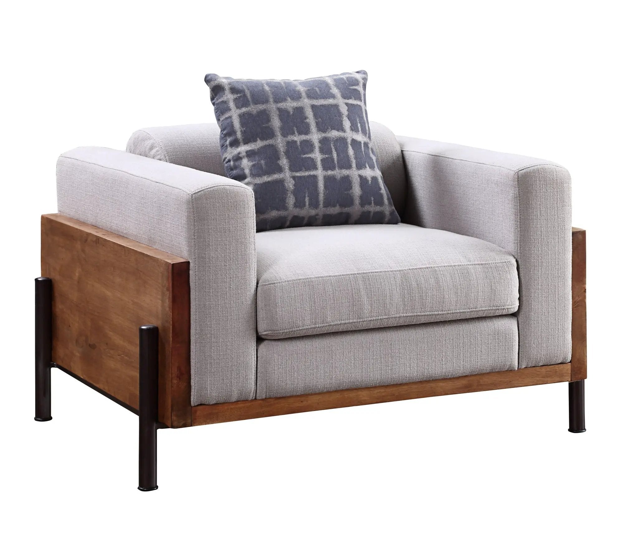 Pelton - Chair With Pillow - Fabric & Walnut by Unique Piece Furniture
