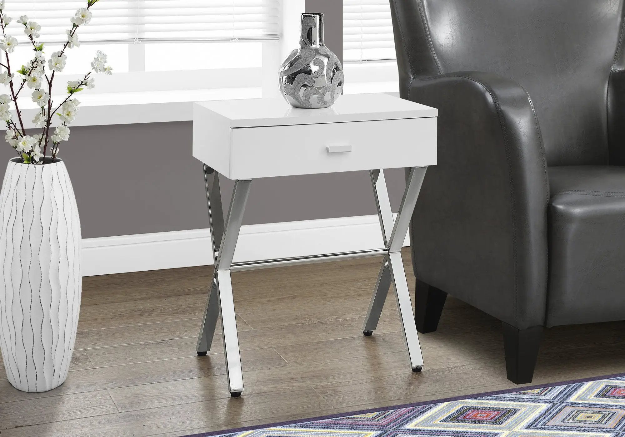 Accent Side X Table With Storage Drawer by HouseOfZazla