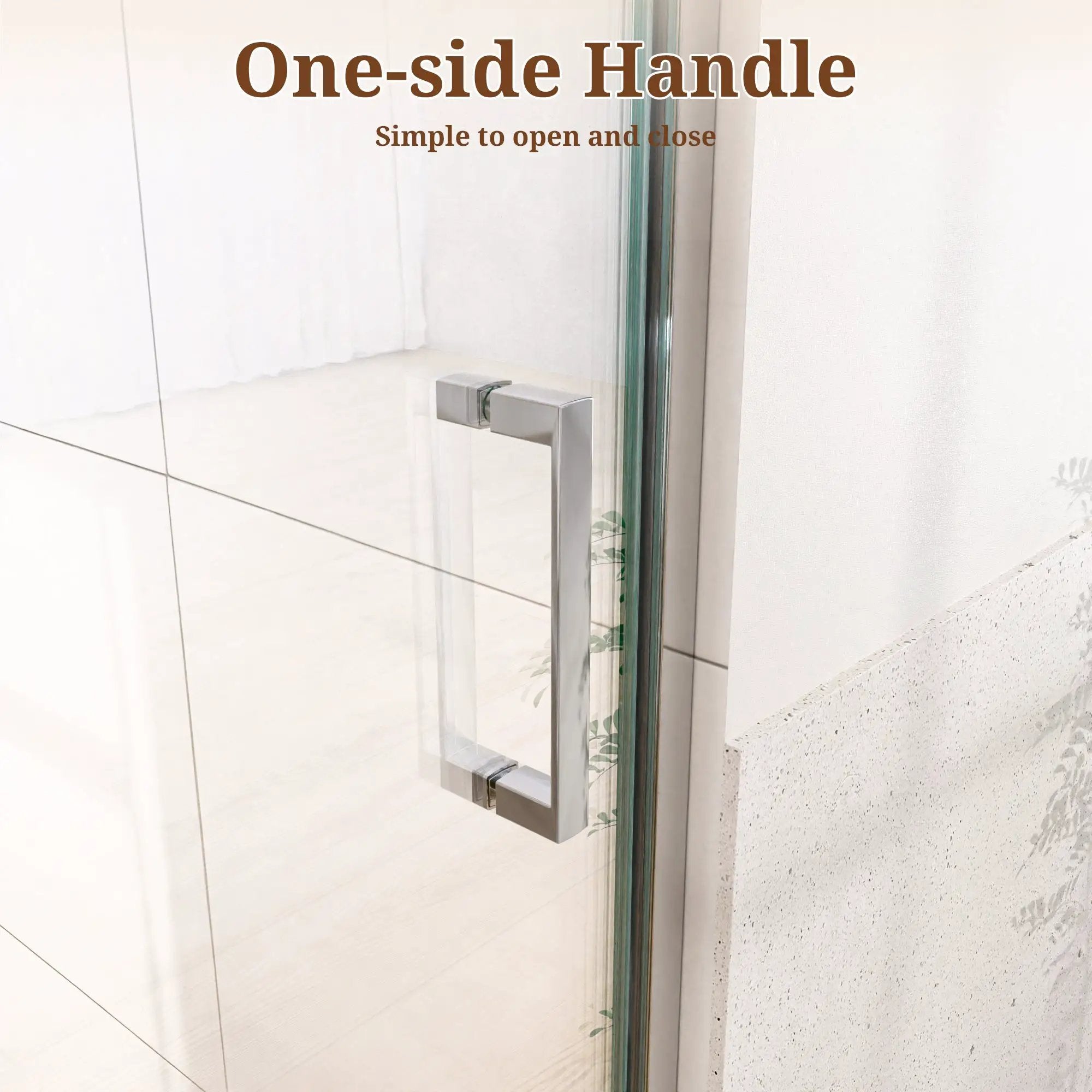 34" W x 72" H Semi-Frameless Circular Pivot Shower Door by HouseOfZazla