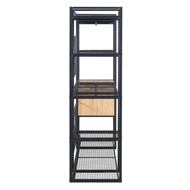 Open Style Wardrobe With Hanging Rails, Shelves And Drawers by HouseOfZazla