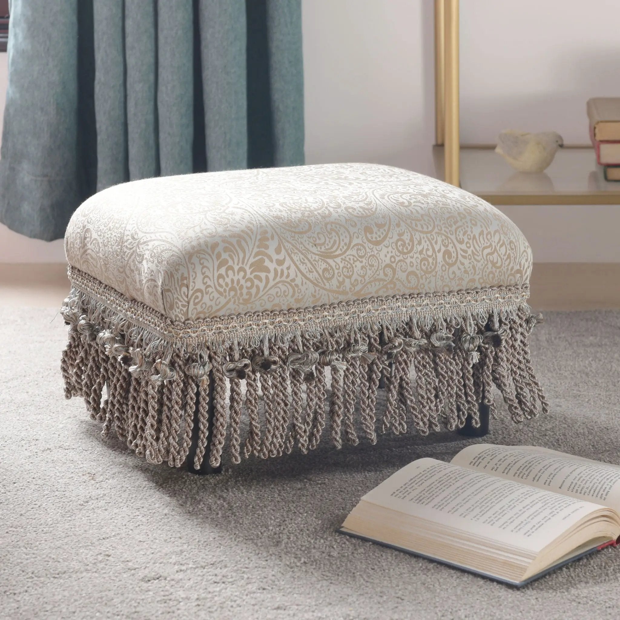 Fiona - Handcrafted Accent Footstool Ottoman by Unique Piece Furniture
