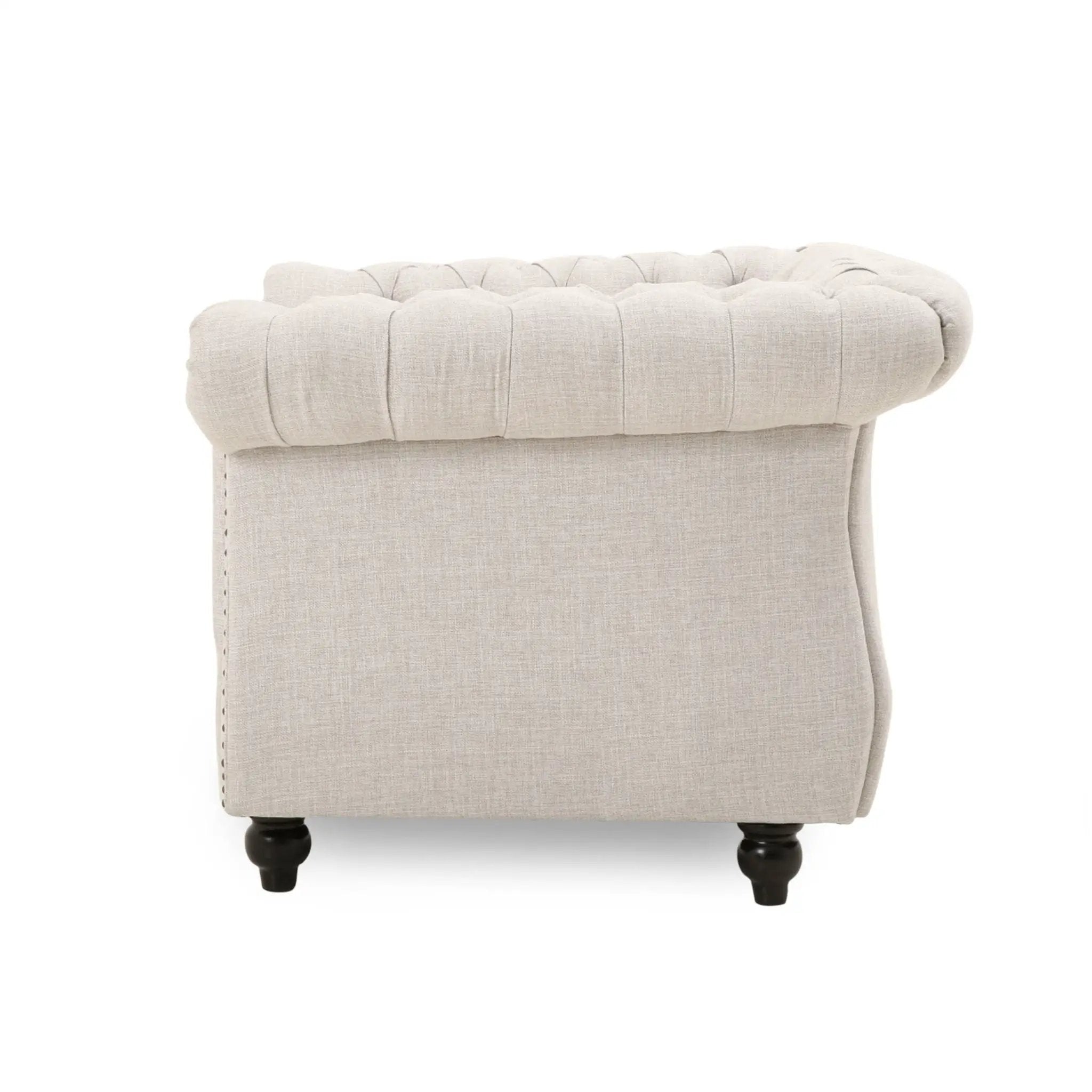 Nexuson Upholstered Chesterfield Chair With Deep Tufted And Nailhead Trim by HouseOfZazla