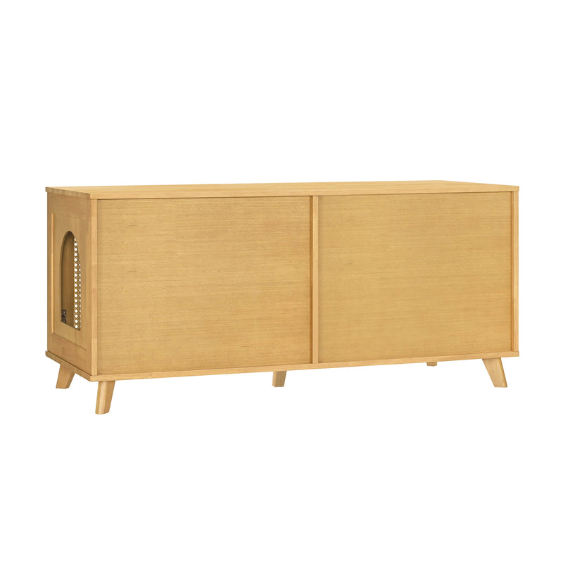 Myra Indoor Premium Rubber Wood Cat Cabinet with Plush Cushion by HouseOfZazla