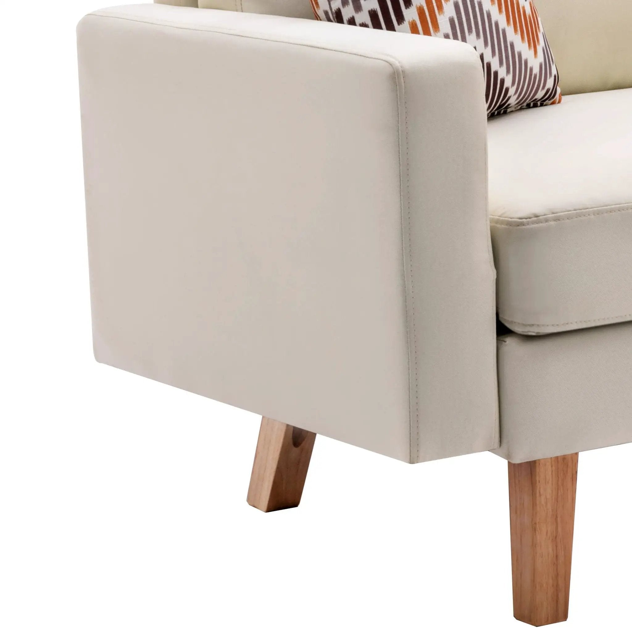 Bahamas - Minimalistic Sofa With 2 Throw Pillows by Unique Piece Furniture