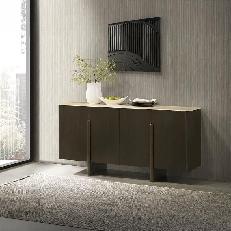 Davita - Server With Ceramic Top - Walnut by Unique Piece Furniture