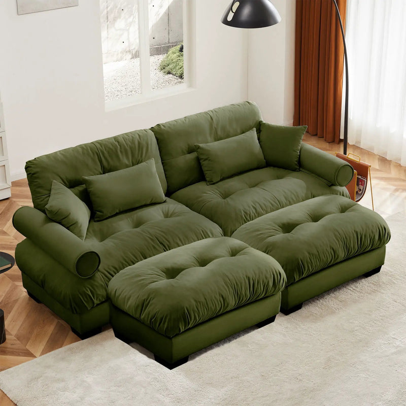 Super Comfort Oversized Modular Sectional Sofa With Movable Ottoman by Unique Piece Furniture