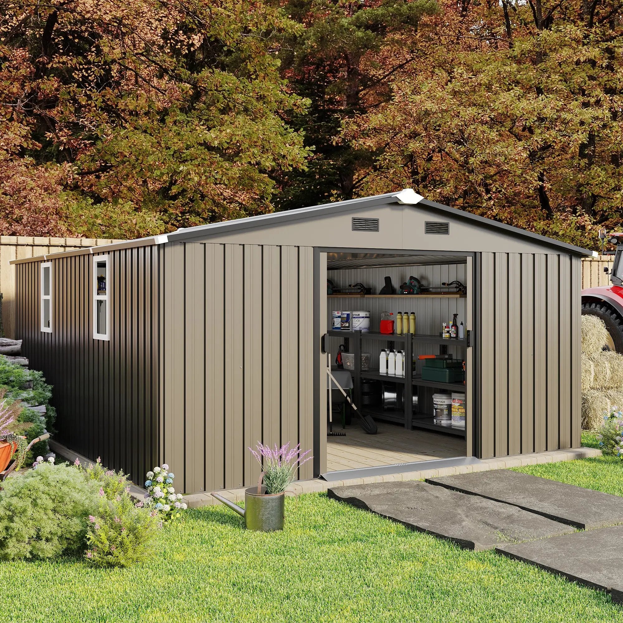 Campcraft 10x12ft Color Steel Plate Storage Shed by HouseOfZazla