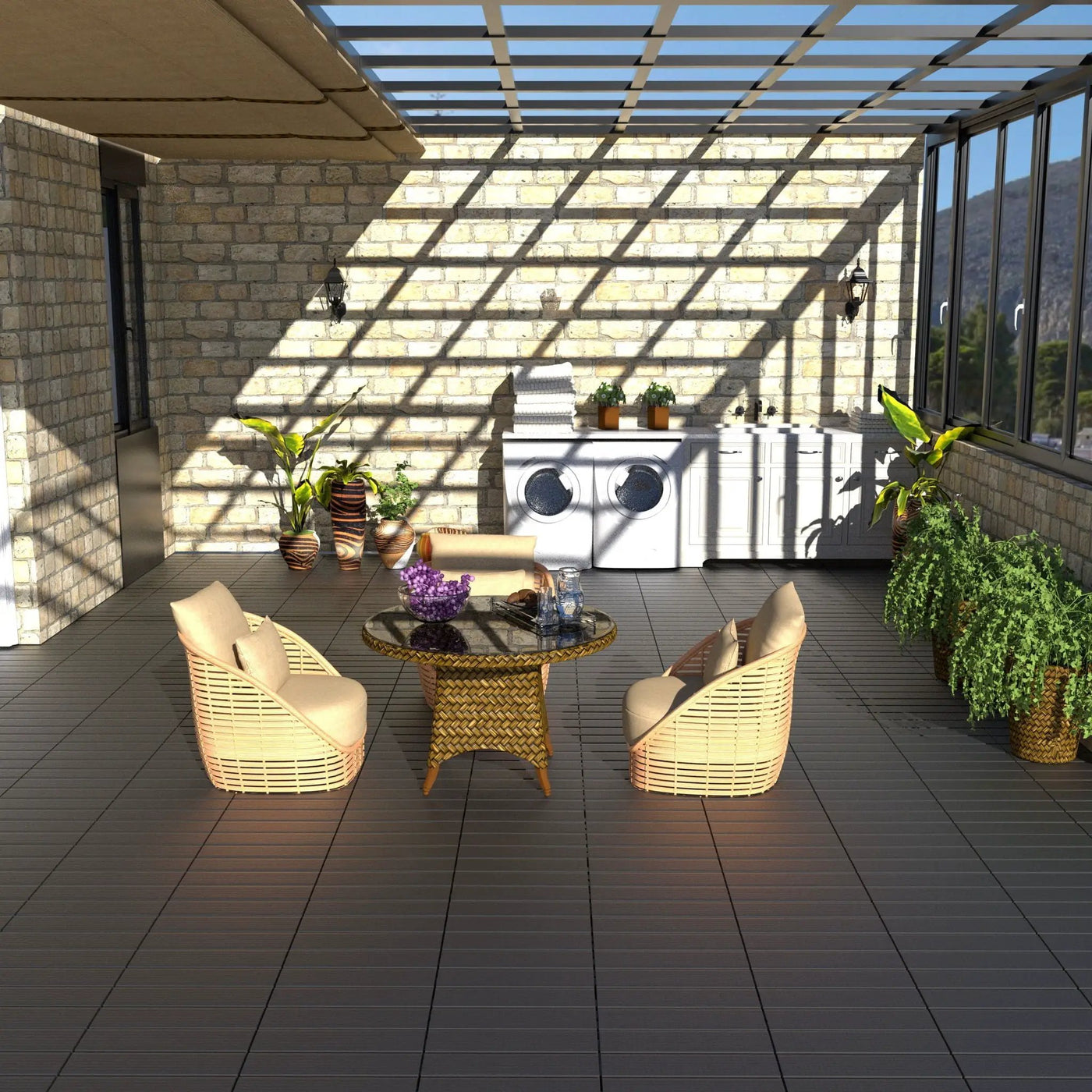 Interlocking Deck Tiles 44 Pack For Backyard by HouseOfZazla