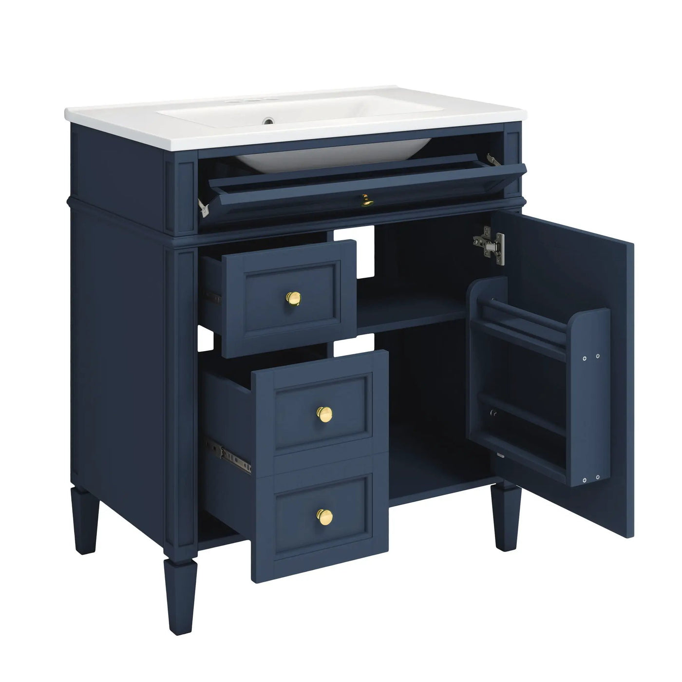 Bathroom Vanity With Medicine Cabinet and Storage by HouseOfZazla