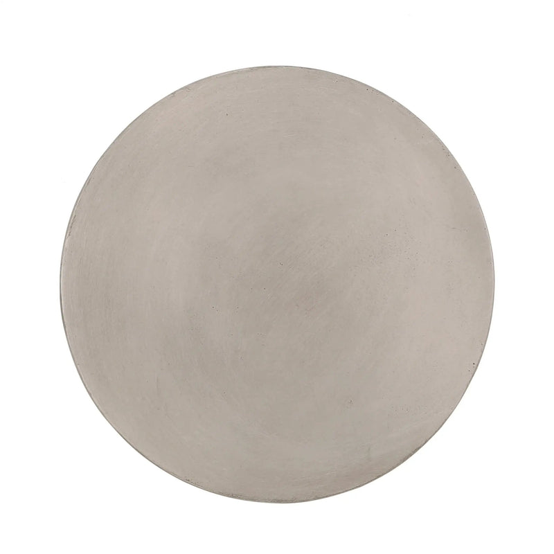 Outdoor Lightweight Concrete Side Table, Light Gray by HouseOfZazla