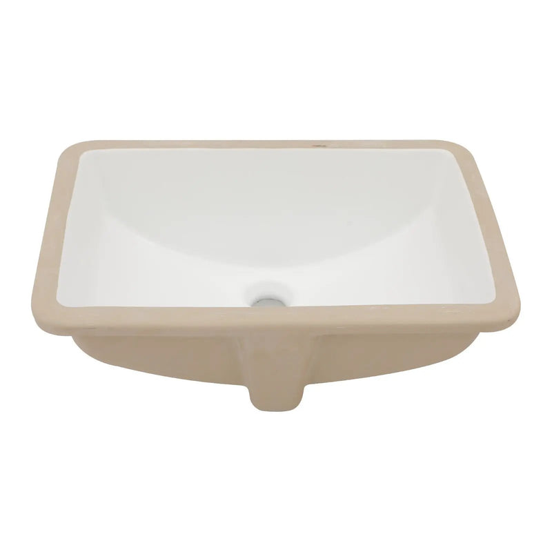 Modern Ceramic Undermount Bathroom Sink With Overflow, High Quality by HouseOfZazla