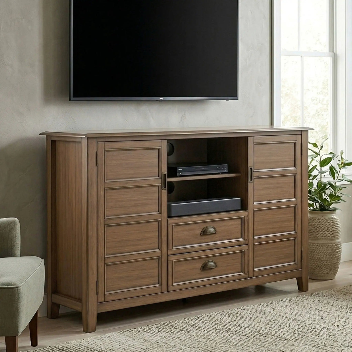 Burlington - Handcrafted Tall TV Media Stand by Unique Piece Furniture