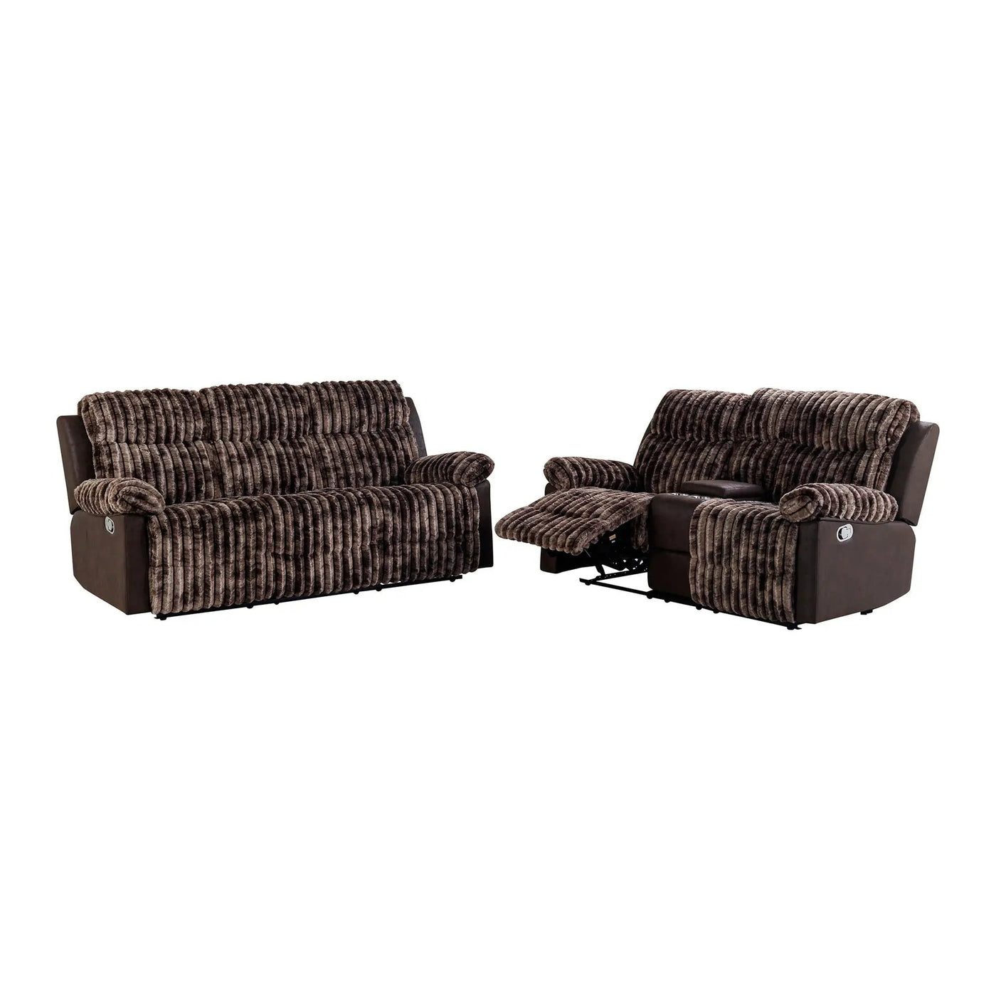 Bruni - Console Reclining Loveseat With Manual Recline by HouseOfZazla