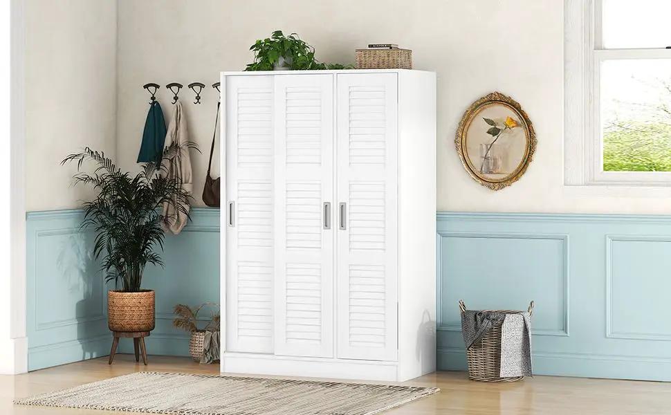 3 Door Shutter Wardrobe & Shelves