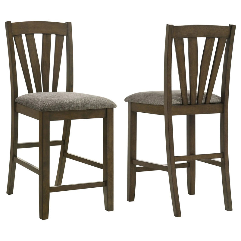 Canfield Counter Height Dining Side Chair Brown (Set of 2) by Unique Piece Furniture