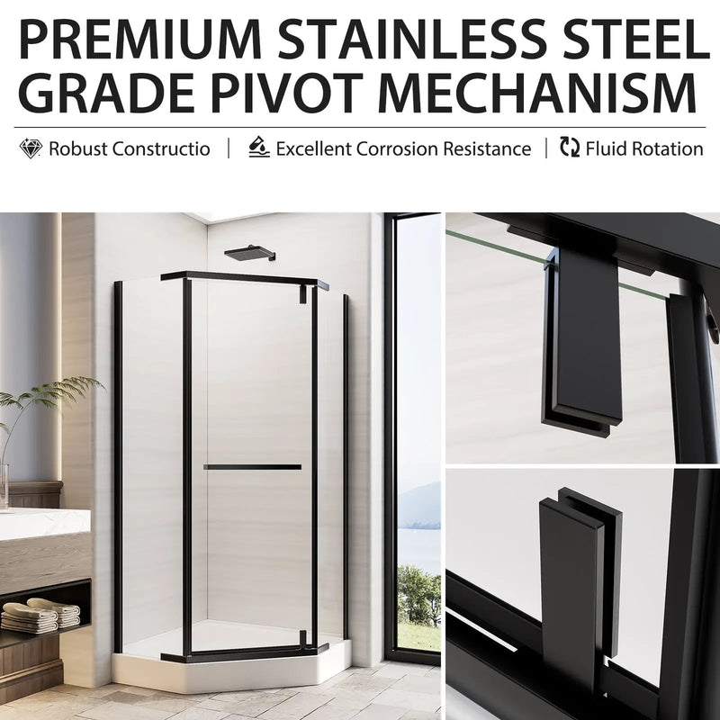 36"D x 36"W x 72"H Neo-Angle Shower Door by HouseOfZazla