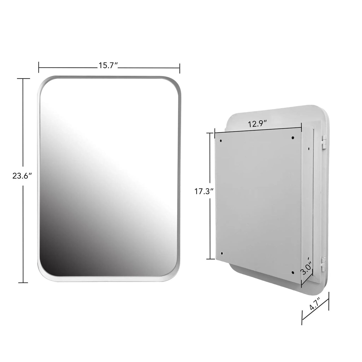 Recessed Metal Framed Medicine Cabinet With Mirror And Adjustable Shelves Wall Mirror With Storage For Bathroom by HouseOfZazla