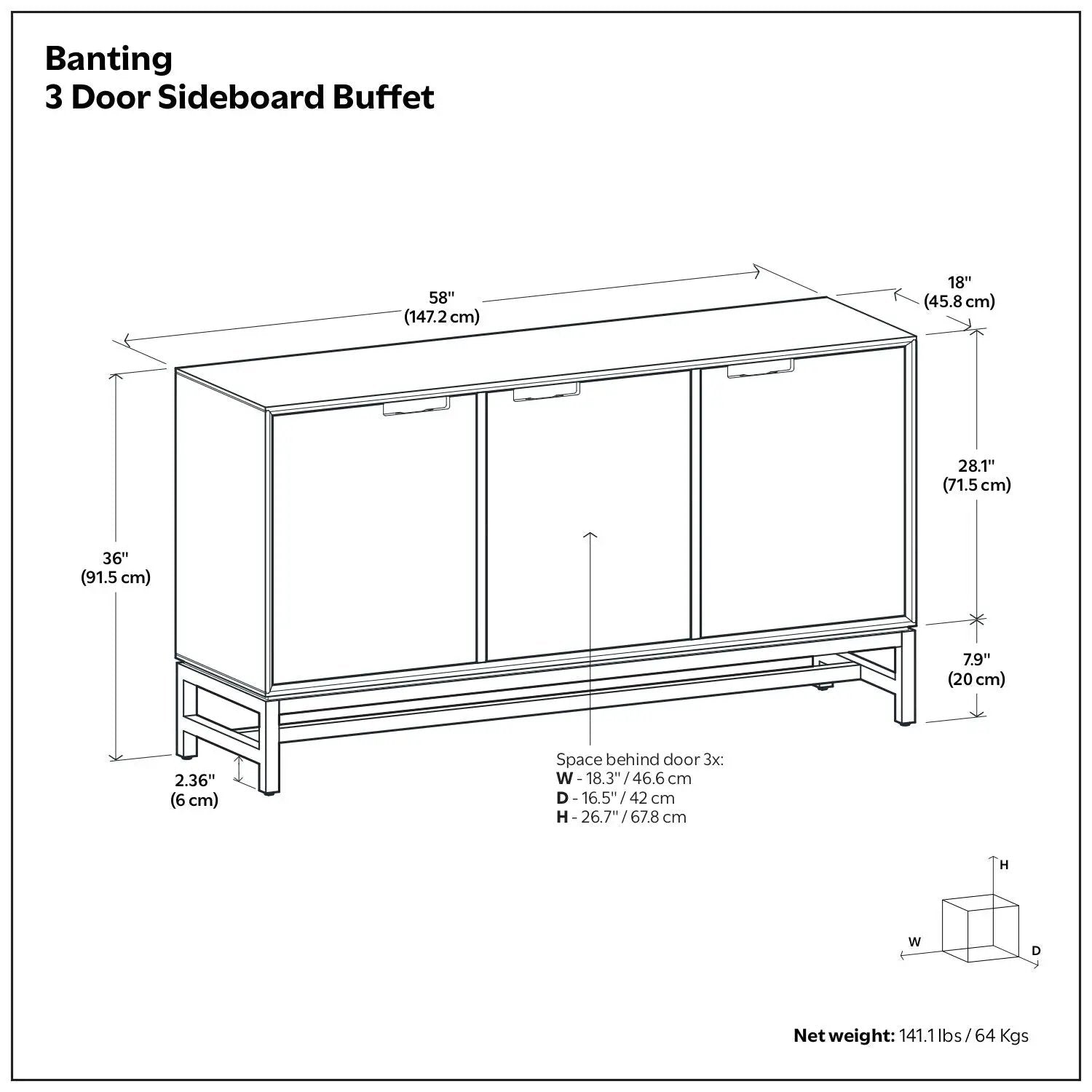 Banting - Door Sideboard Buffet by HouseOfZazla