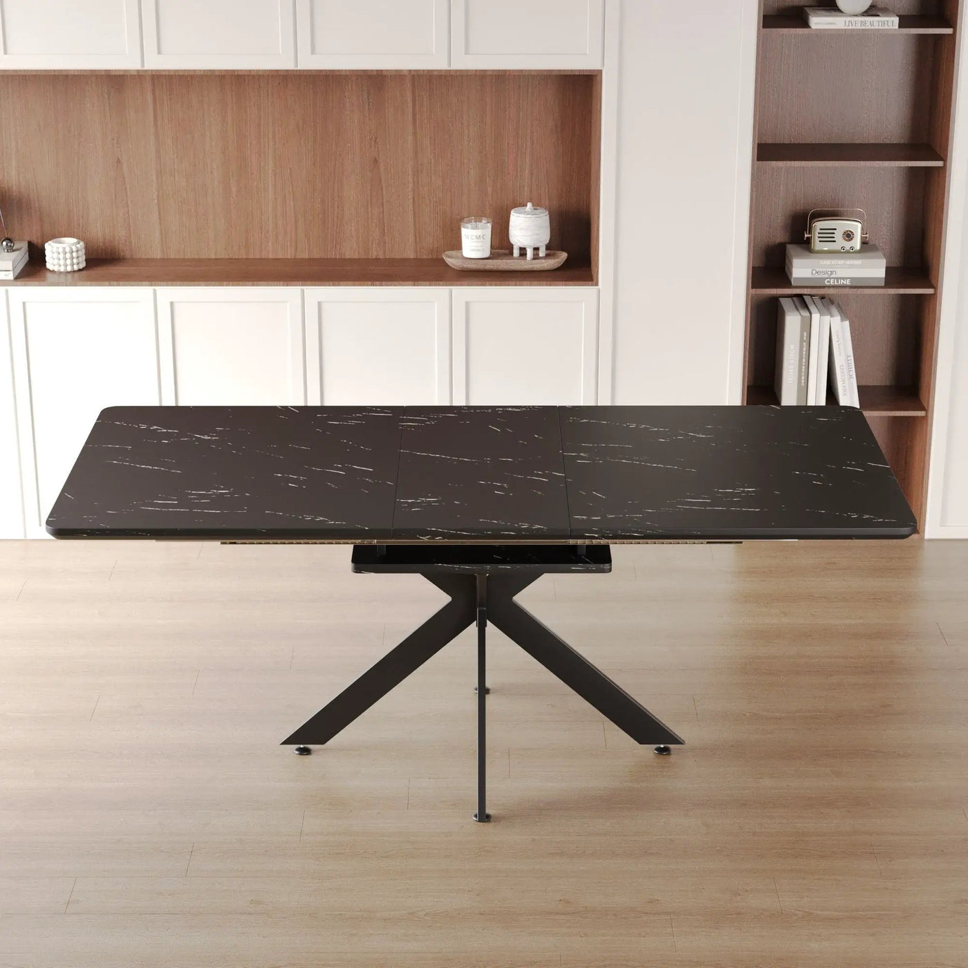Modern Mid-Century Dining Table Set With Extendable Design by Unique Piece Furniture