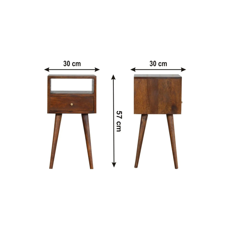 Solid Wood Mini Nightstand by HouseOfZazla