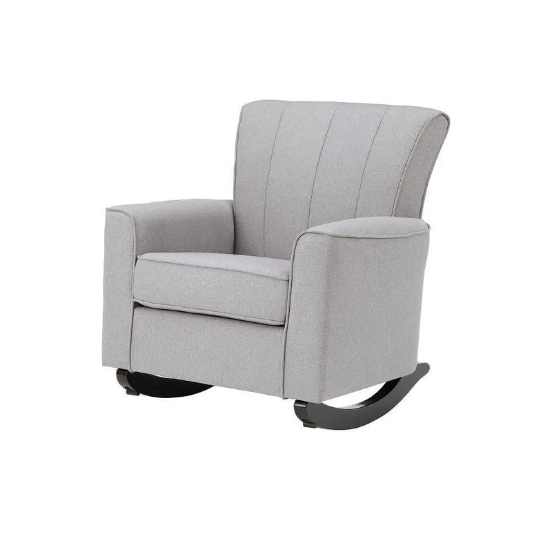 Denzell - Rocking Chair - Light Gray Linen by Unique Piece Furniture