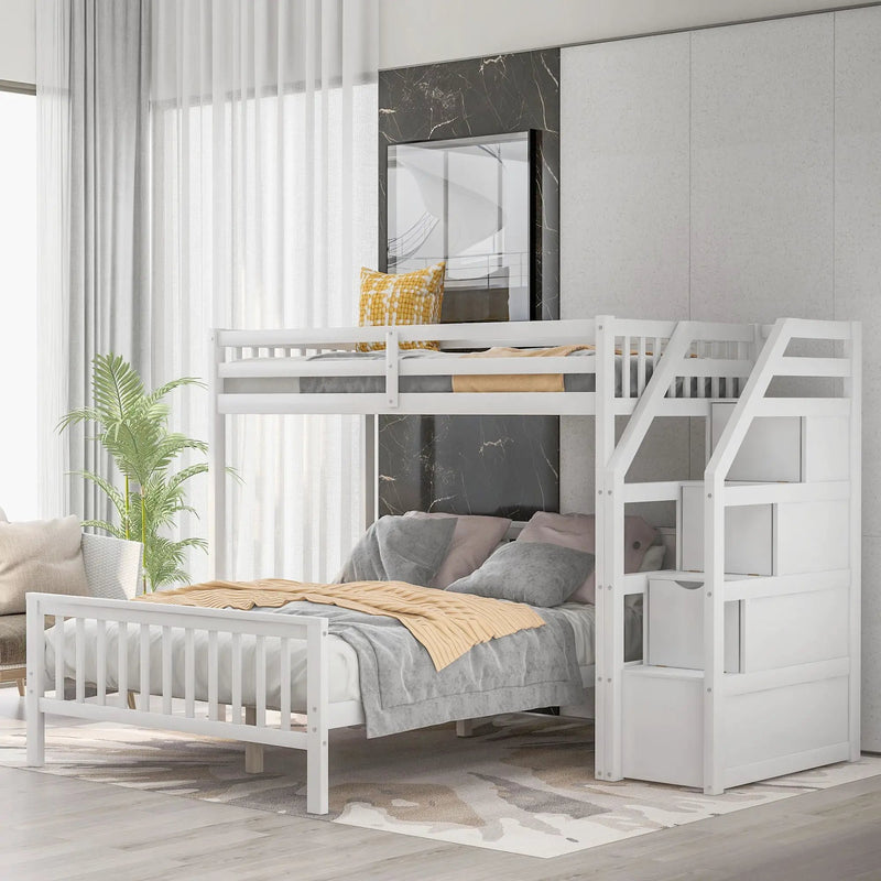 Loft Bed With Staircase And Storage