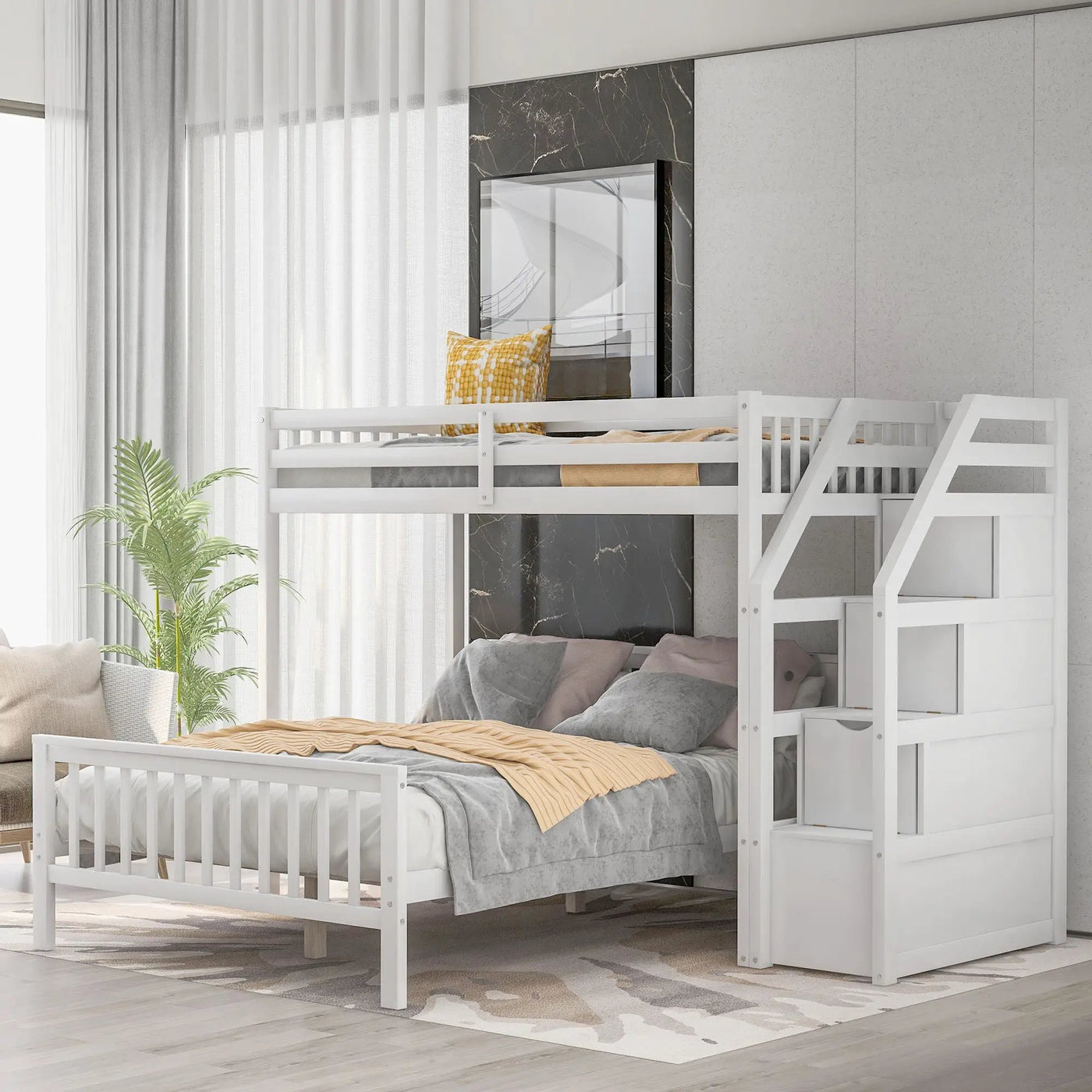 Loft Bed With Staircase And Storage by Unique Piece Furniture