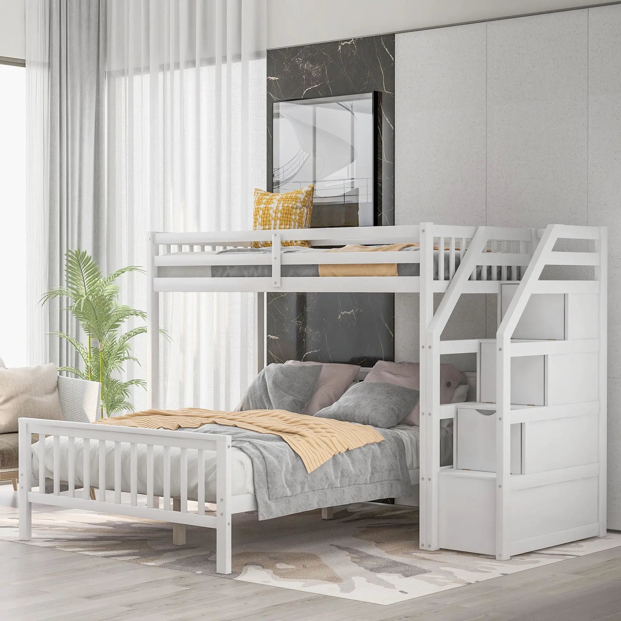 Loft Bed With Staircase And Storage by Unique Piece Furniture