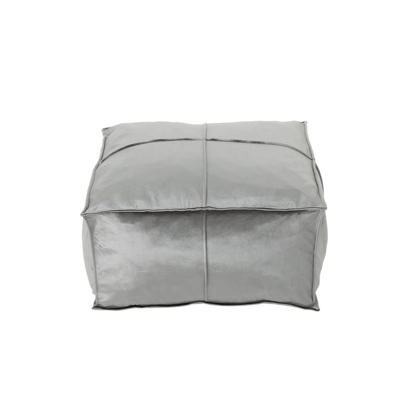 Nati - Square Pouf Ottoman And Floor Cushion - Smoke by HouseOfZazla