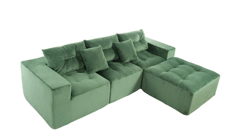 101" L-Shaped Modular Compression Sofa by HouseOfZazla