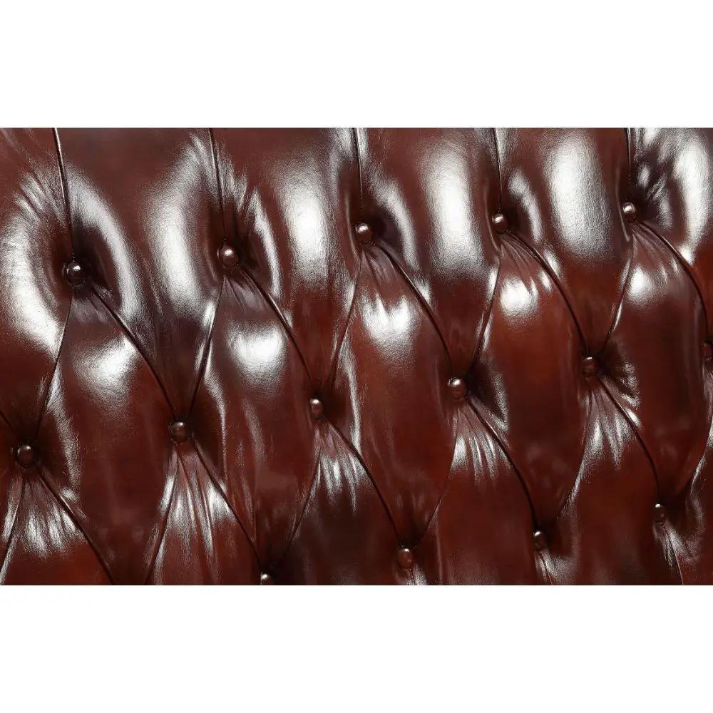 Eustoma - Loveseat - Cherry Top Grain Leather Match & Walnut by Unique Piece Furniture