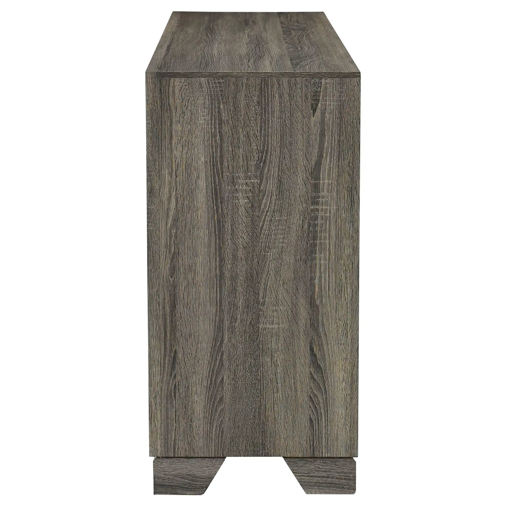 Funston - 6 Drawer Dresser Cabinet - Brown Oak