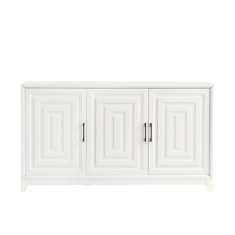 TV Stand For TVs Up To 65", Modern Entertainment Center Media Console Cabinet With 2 Spacious Storage Space, Solid Wood Legs For Living Room by Unique Piece Furniture