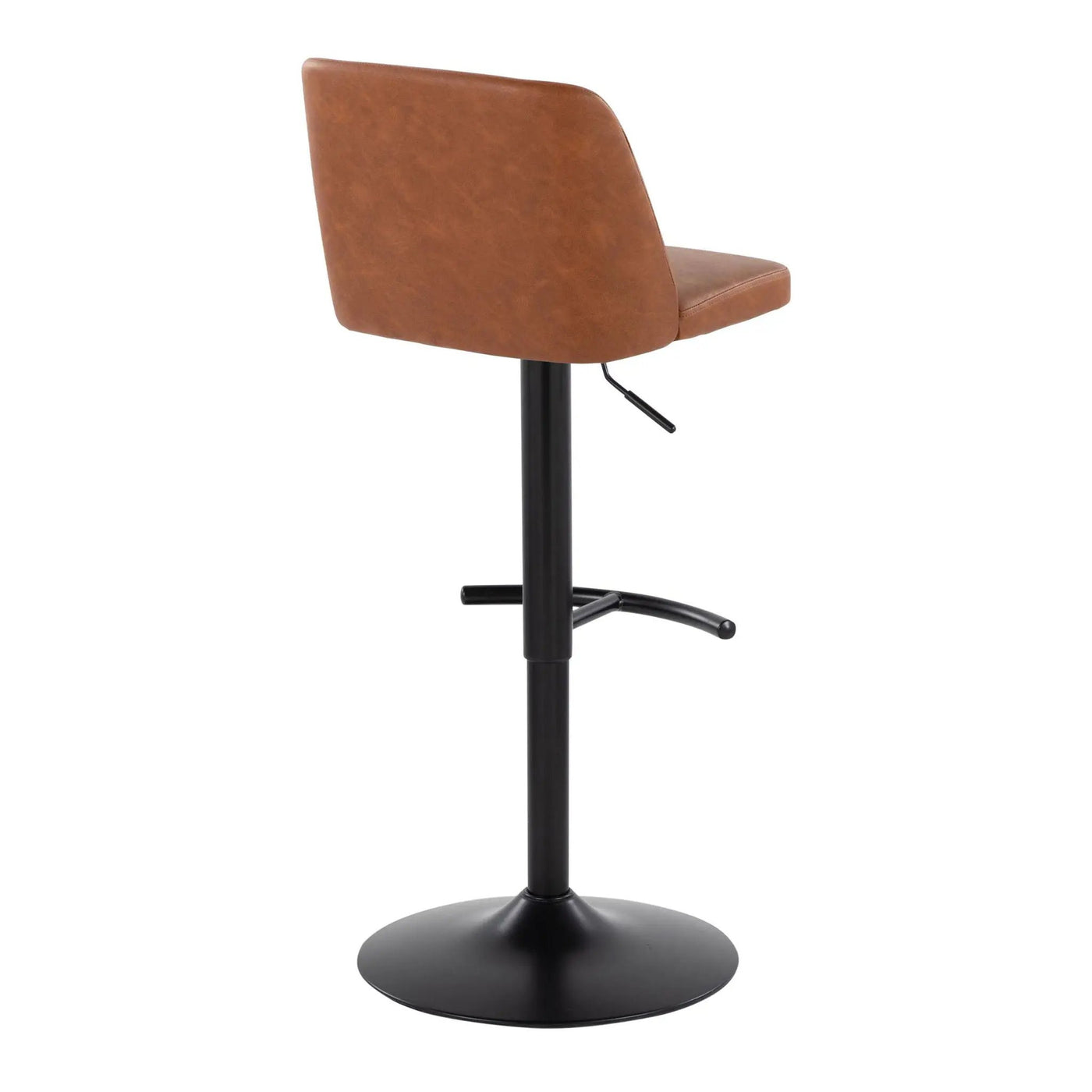 Toriano - Contemporary Adjustable Bar Stool With Rounded T Footrest (Set of 2) by HouseOfZazla