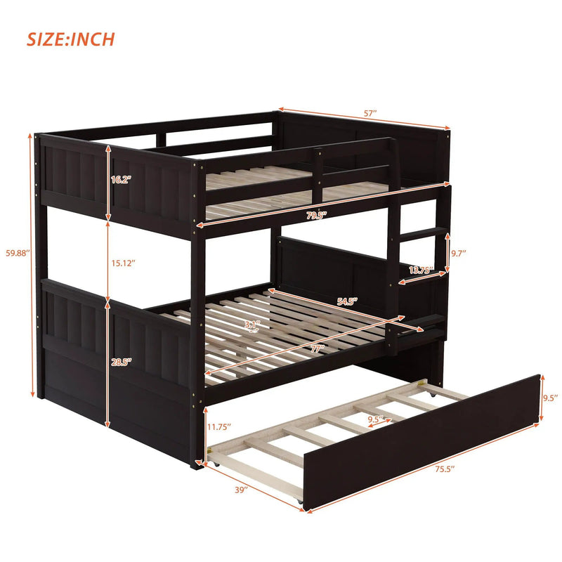 Bunk Bed With Twin Size Trundle by HouseOfZazla