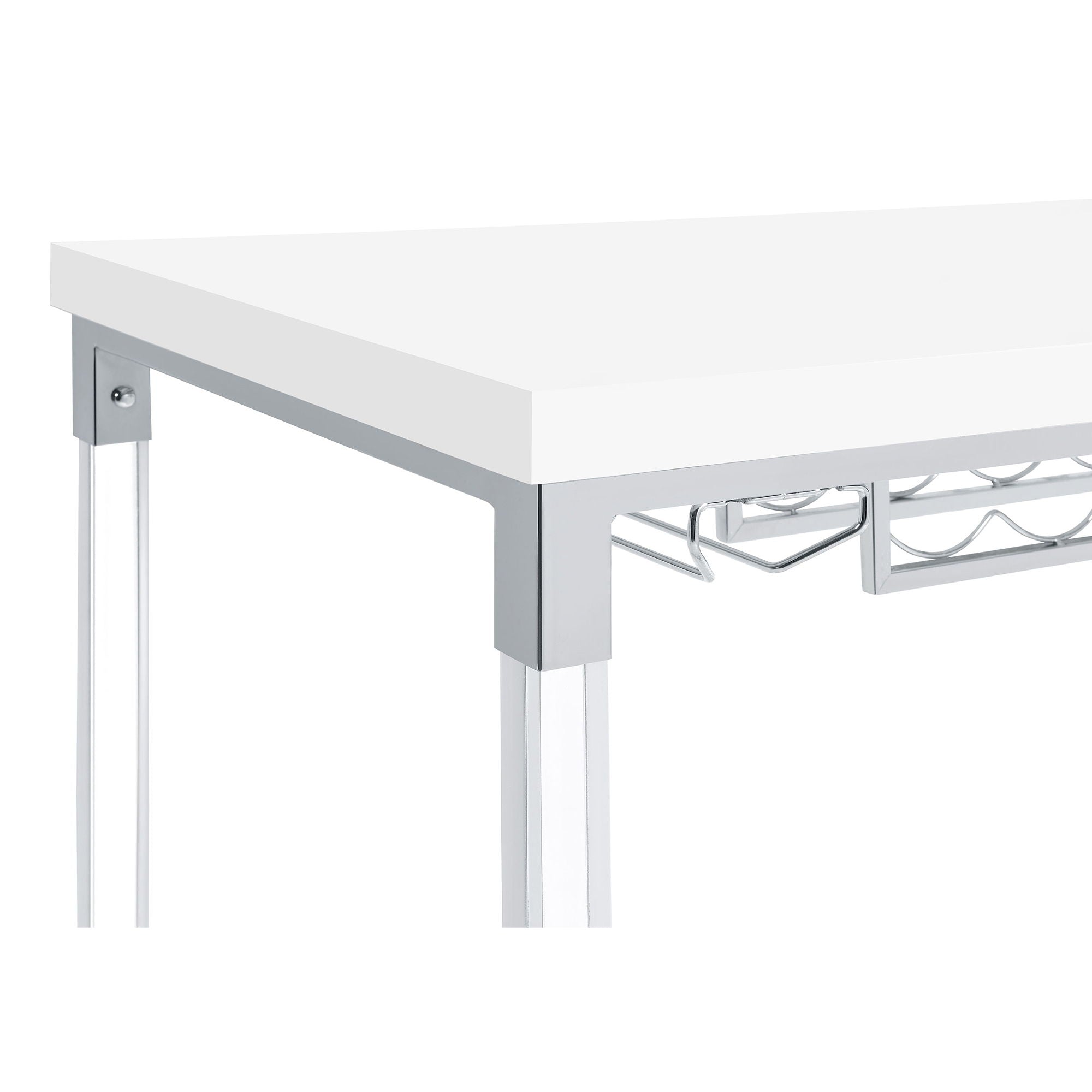 Tonneson - Bar Table With Trestle Base And Wine Storage - White by HouseOfZazla
