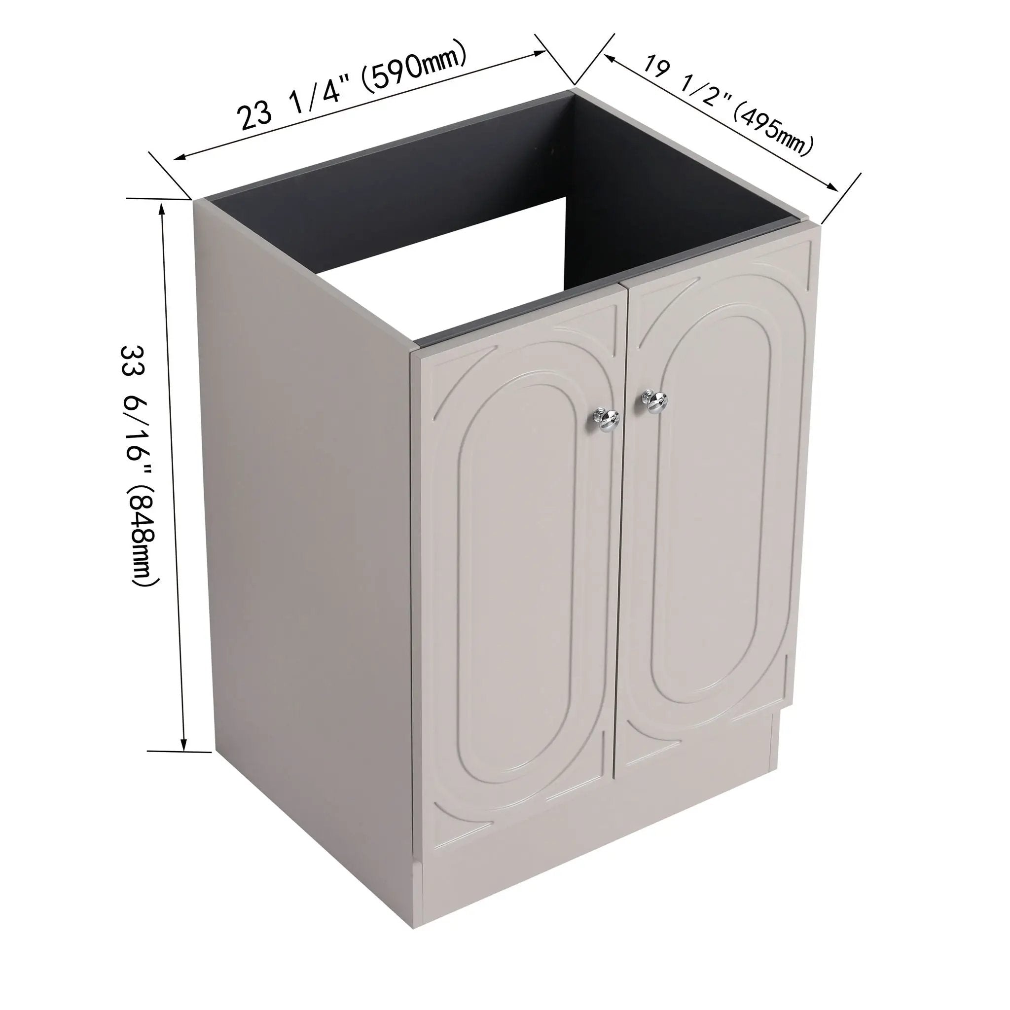 Modern Freestanding Bathroom Vanity With Soft Close Cabinet Doors by HouseOfZazla