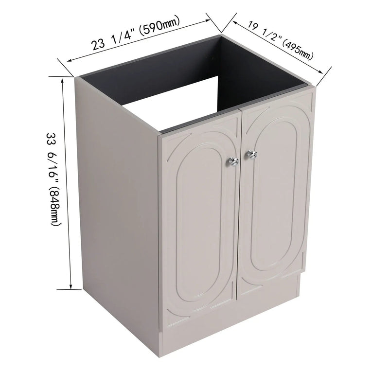 Modern Freestanding Bathroom Vanity With Soft Close Cabinet Doors by HouseOfZazla
