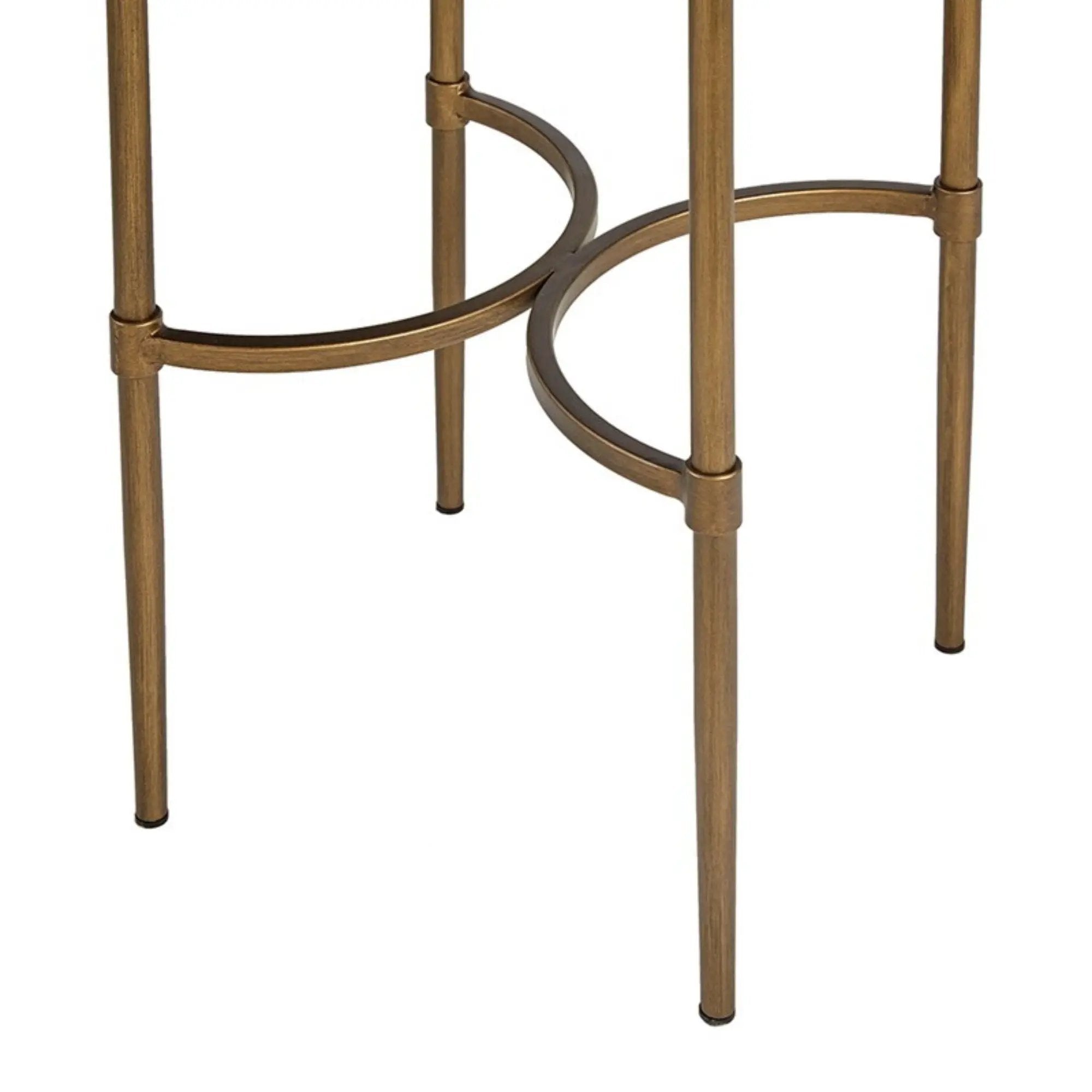 Bedford - Oval Mirror Accent Table - Antique Bronze by HouseOfZazla