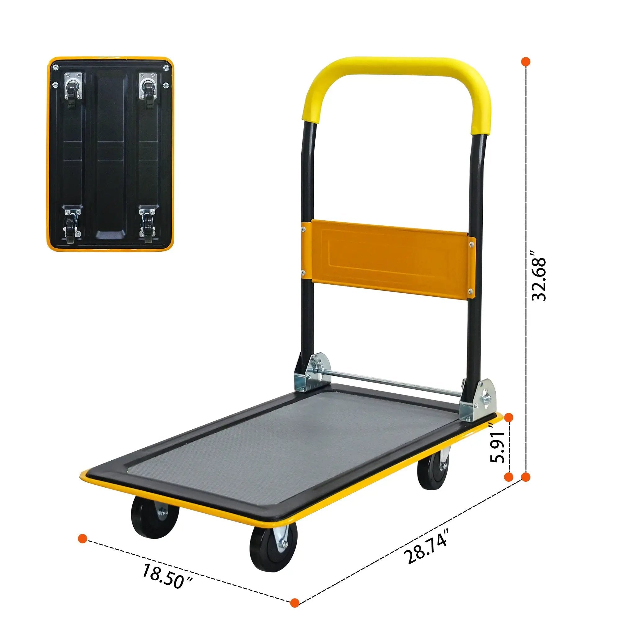 Flatbed Cart - 330lbs Heavy Duty Platform Hand Truck by HouseOfZazla
