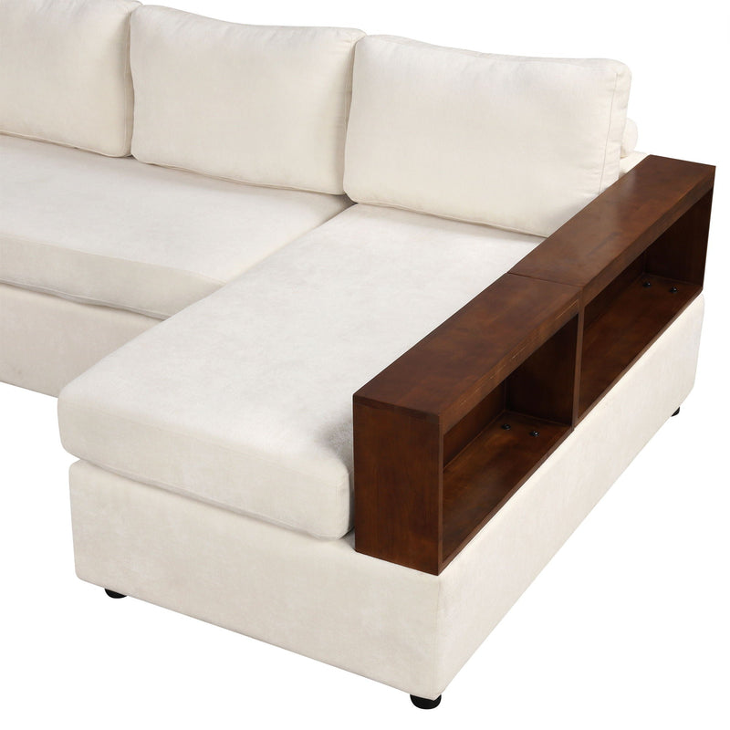 Sectional Sofa Upholstered Sofa Couch With Reversible Armrests For Living Room by HouseOfZazla