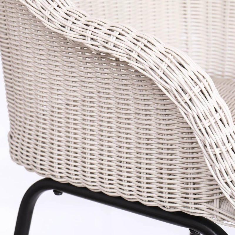 Ladd Outdoor Metal Wicker Barstool Set of 2 - Light Gray by HouseOfZazla
