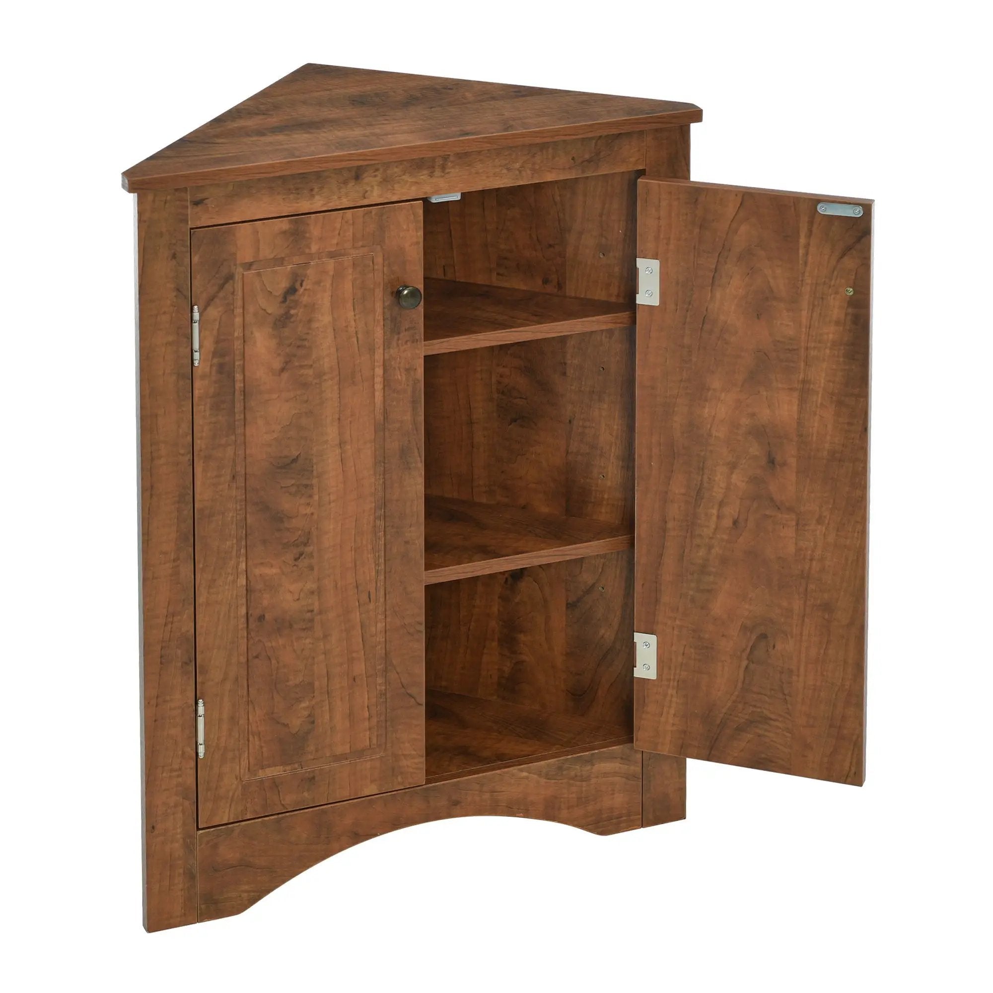 Triangle Bathroom Storage Cabinet With Adjustable Shelves, Freestanding Floor Cabinet For Home Kitchen by HouseOfZazla